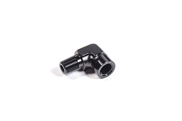 Radium Engineering 1/8in NPT Male to Female 90 Degree Fitting - 14-0332