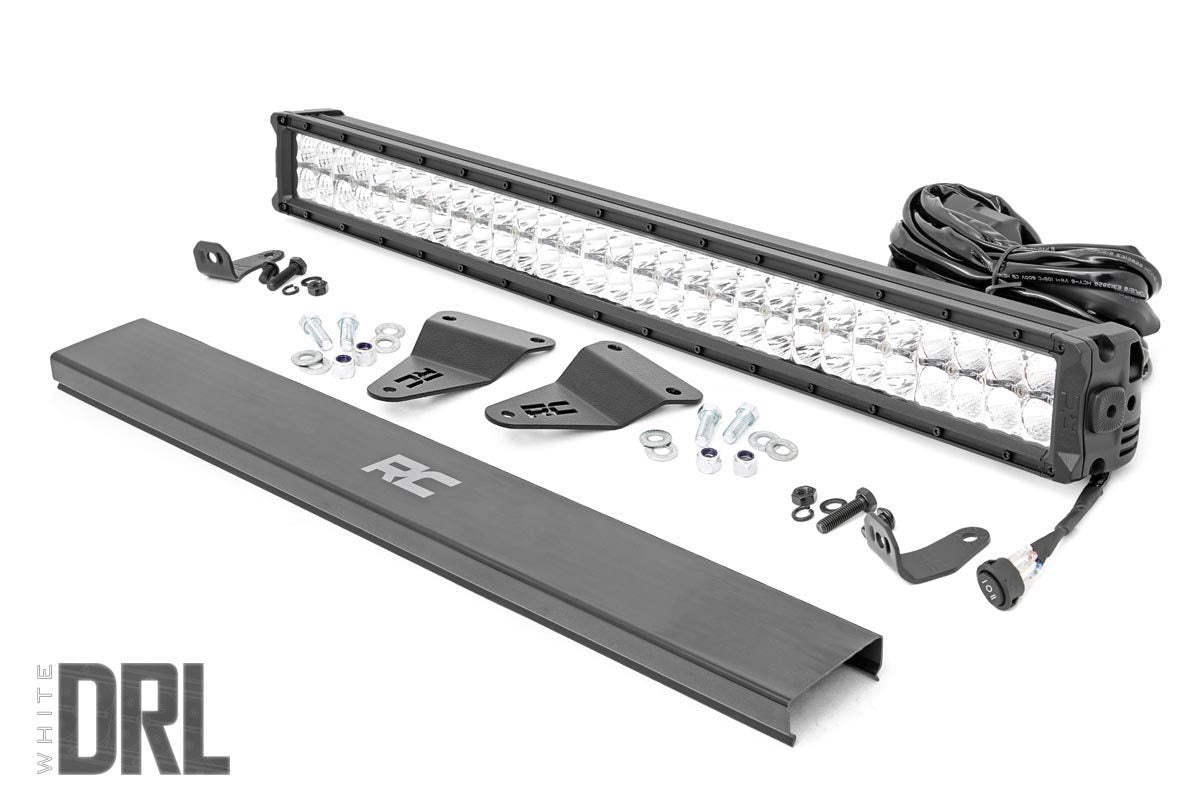 LED Light Kit | Bumper Mount | 30&quot; Chrome Dual Row | White DRL | Toyota 4Runner (14-20)