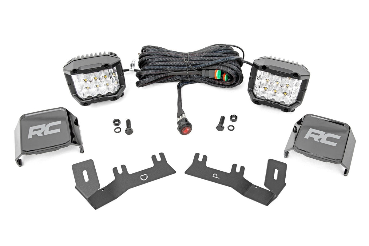 LED Ditch Light Kit | 3in OSRAM Pair | Wide | Chevy/GMC 1500 (14-18 &amp; Classic)