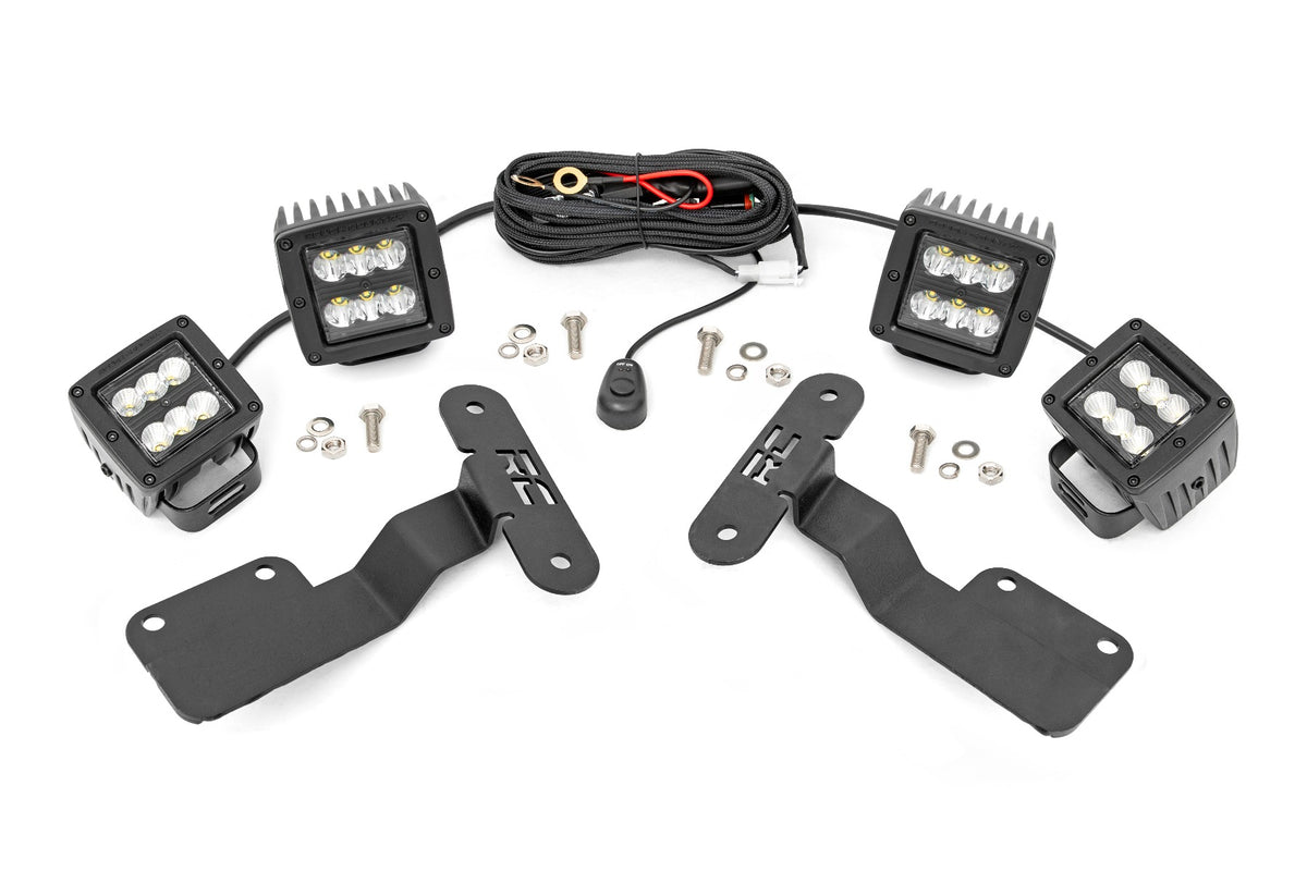 LED Light Kit | Ditch Mount | Dual 2&quot; Black Pairs | Spot/Flood | Subaru Forester (14-18)