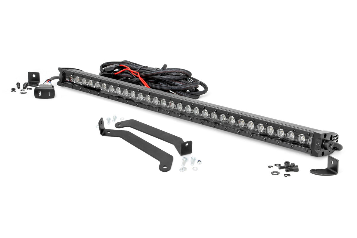 LED Light Kit | Bumper Mount | 30&quot; Black Single Row | White DRL | Subaru Forester (14-18)