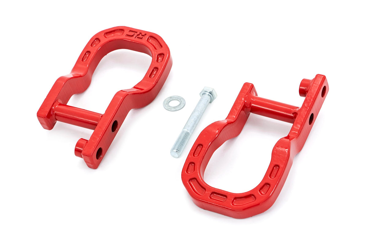 Tow Hooks | Forged | Red | Chevy Silverado 1500 2WD/4WD (2014-2018 &amp; Classic)
