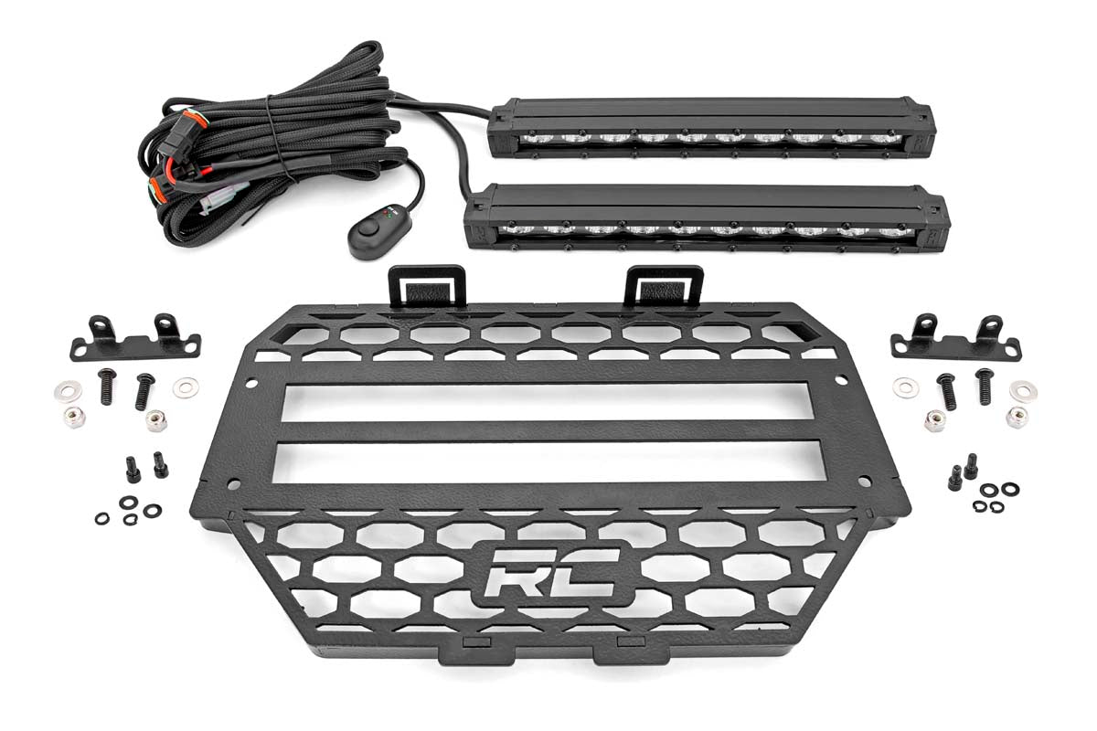 Grille Kit | 10&quot; Black Slimline LED Pair | Polaris RZR XP 1000