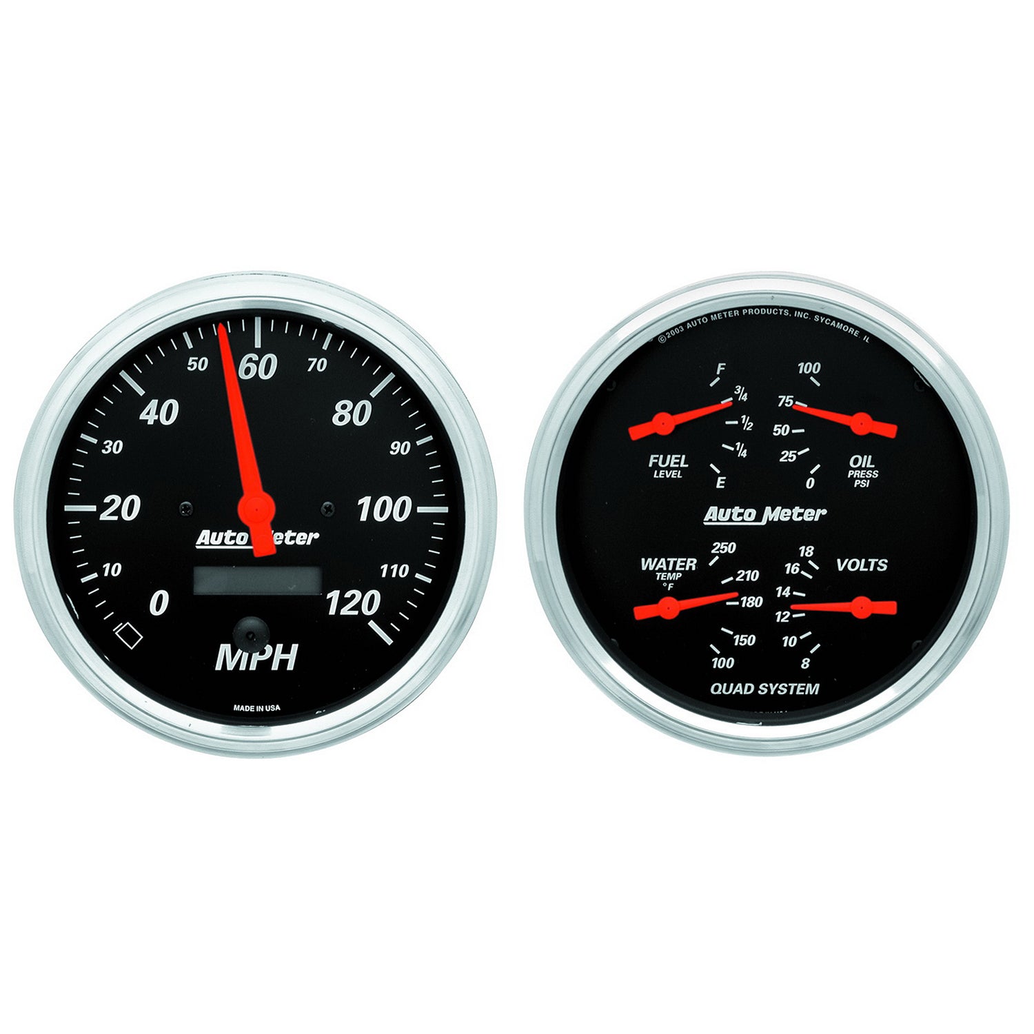 Autometer Designer 5in In-Dash Kit Box- Speedo & Elec Oil Press, H2O Temp, Volt, Fuel - 1403