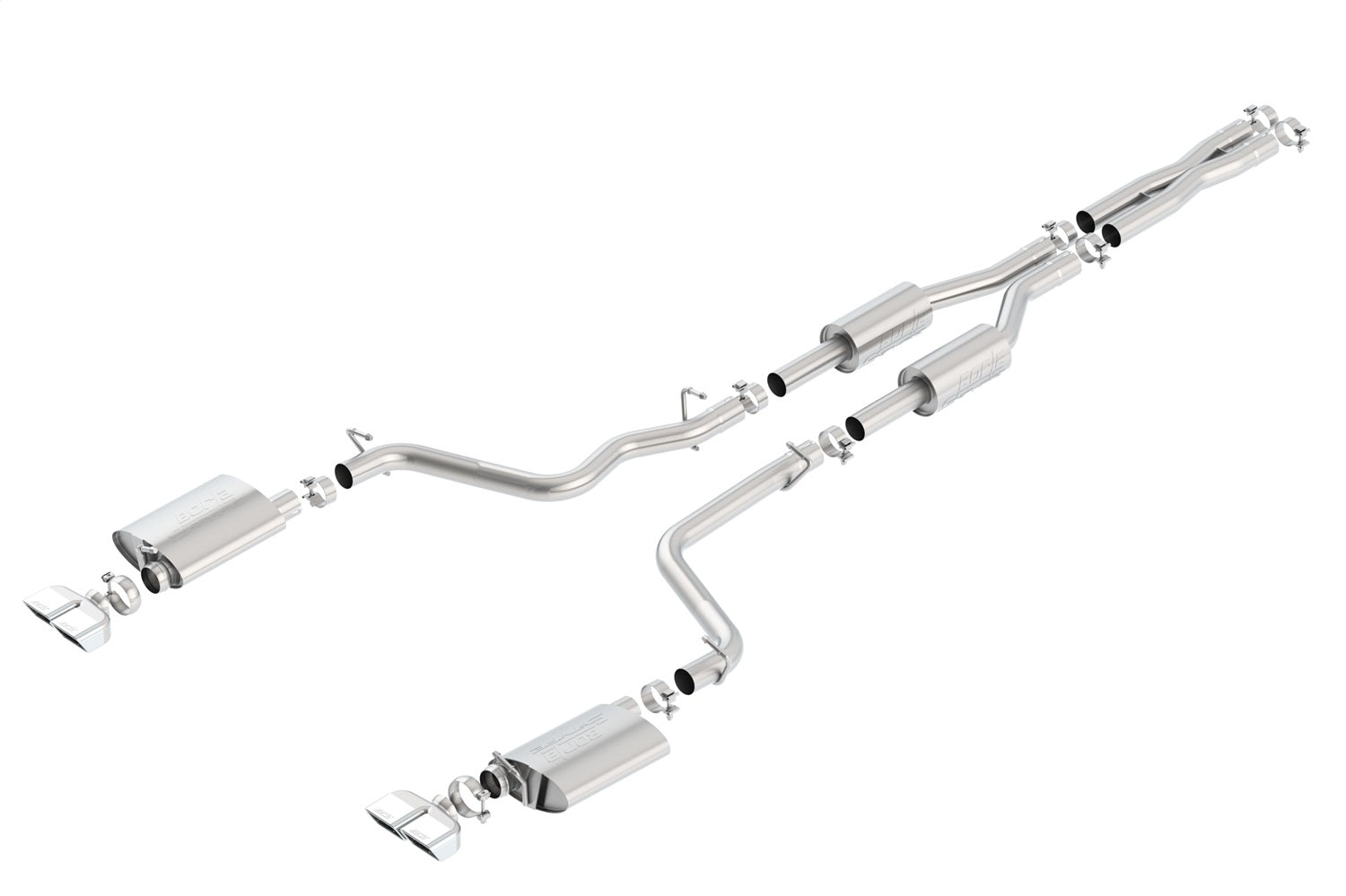 Borla 09-14 Dodge Challenger R/T 5.7L RWD 2Dr. Dual Rctgl. Angle S-Type CB Exhaust