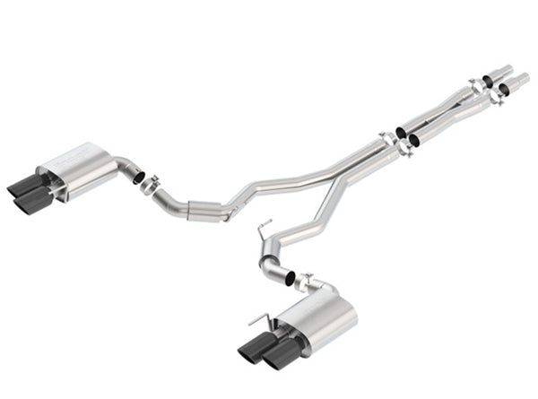 Borla 18-23 Ford Mustang GT (A/T / M/T) 3in S-Type Catback Exhaust w/o Valves w/ Black Chrome Tips