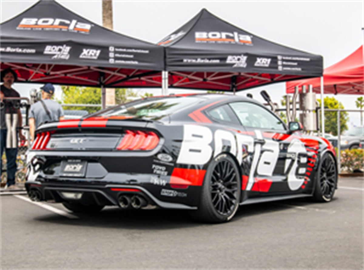 Borla 18-23 Ford Mustang GT 5.0L AT/MT (w/o Valves) ATAK 3in Cat-Back Exhaust w/Carbon Fiber Tips