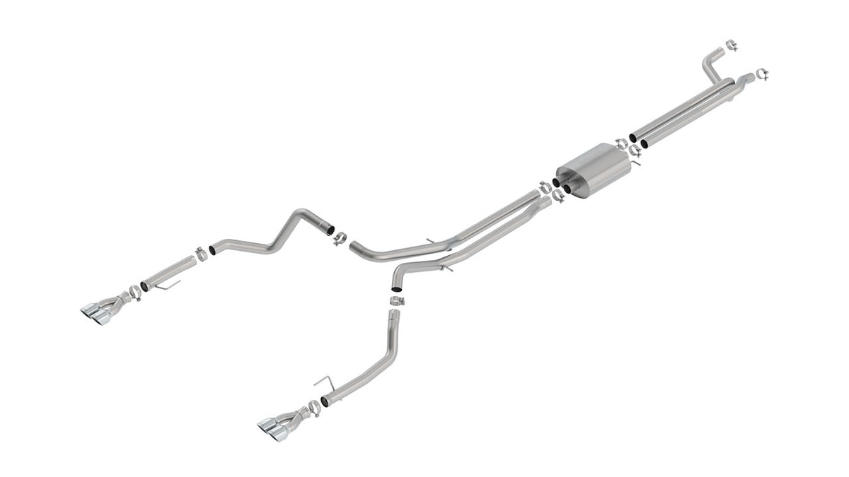 Borla 2019 Chevrolet Silverado 1500 6.2 w/ 147in WB 2.75in S-Type Catback Exhaust - Quad Square Tips - 140785