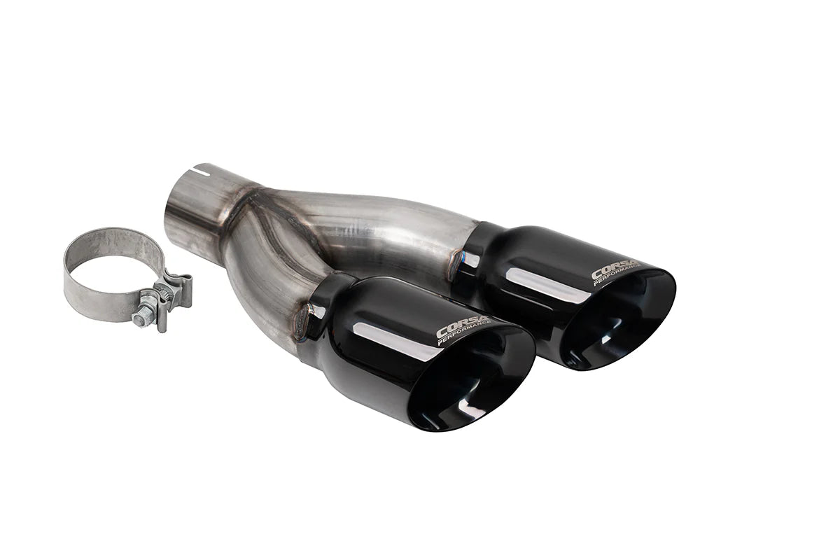 Corsa 22+ Toyota Tundra 4WD 4in Single Side Dual Outlet Tip Kit - Black PVD - 14078BLK