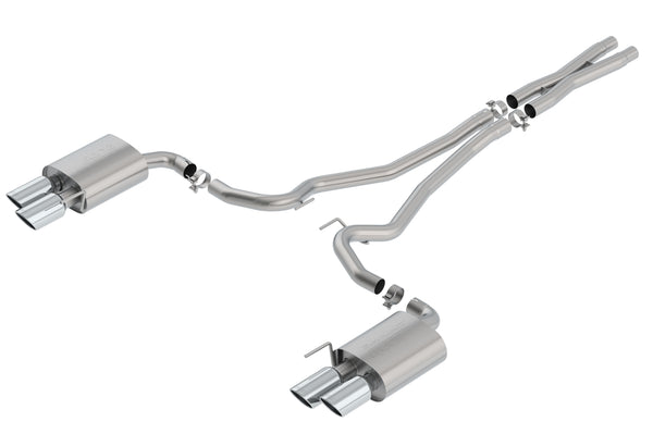 Borla S-Type Cat Back 18-23 Ford Mustang GT Convertible 2.5in pipe 4in tip