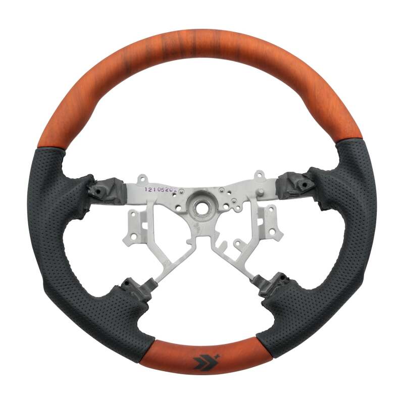 NRG 12-23 Toyota Tacoma OEM Plus Steering Wheel - Koa Wood Finish - RST-TA3-K - close-up view