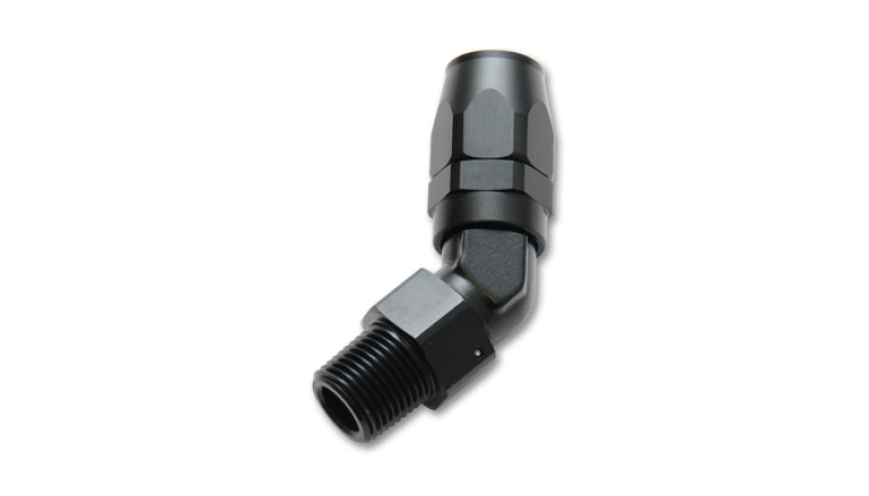 Vibrant -12AN Male NPT 45Degree Hose End Fitting - 3/4 NPT - 26409
