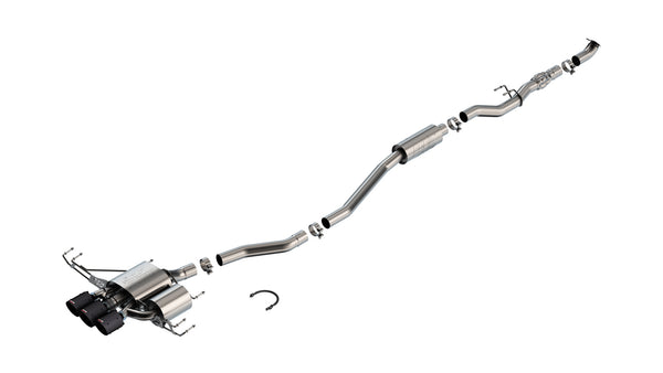 Borla 23-25 Honda Civic Type R MT ATAK Catback Exhaust w/ 4in Black Anodized Carbon Fiber Tips