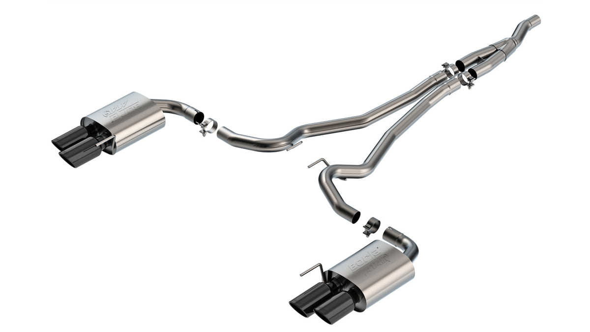 Borla 2024 Ford Mustang Ecoboost 2.3L ATAK Catback Exhaust Black Chrome w/ Quad Tip