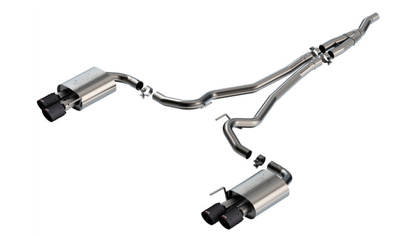 Borla 2024 Ford Mustang 2.3L Ecoboost ATAK Catback Exhaust CF BA w/ Quad Tips