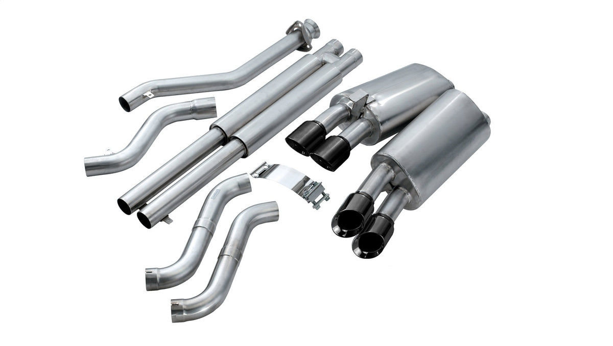 Corsa 1990-1995 Chevrolet Corvette C4 ZR1 5.7L V8 LT5 Black Sport Cat-Back Exhaust - 14117BLK
