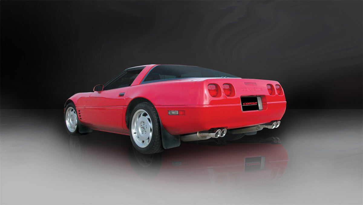 Corsa 1990-1995 Chevrolet Corvette C4 ZR1 5.7L V8 LT5 Polished Sport Cat-Back Exhaust - 14117