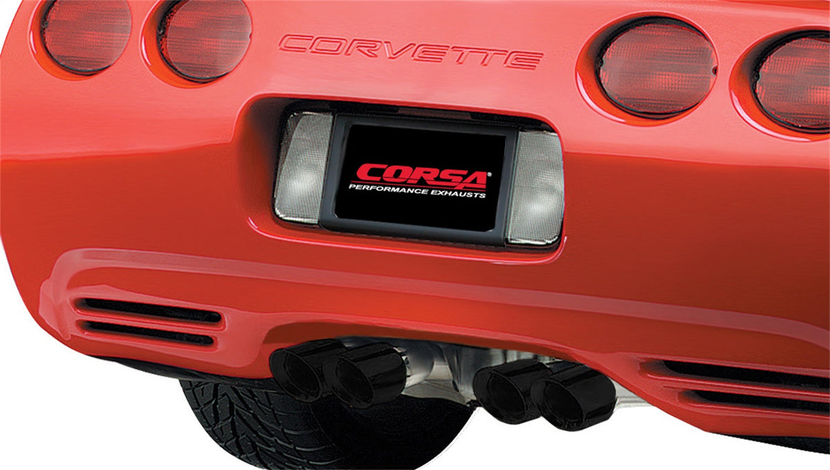 Corsa 1997-2004 Chevrolet Corvette C5 Z06 5.7L V8 Xtreme Axle-Back Exhaust w/ Black Tips - 14132BLK