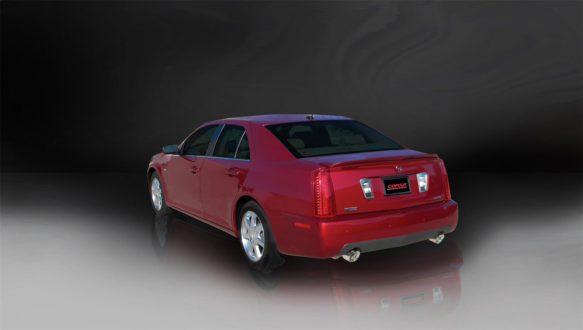Corsa 2005-2007 Cadillac STS 4.6L Polished Touring Axle-Back Exhaust - 14157