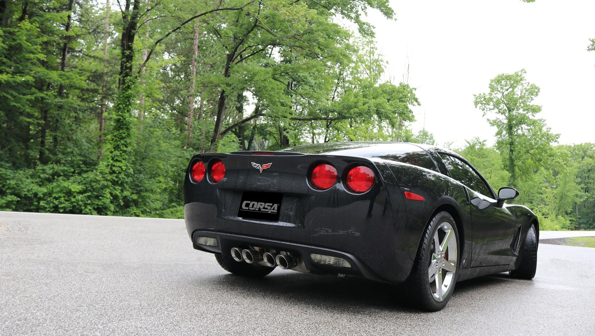 Corsa 05-08 Chevrolet Corvette C6 6.0L V8 Polished Sport Axle-Back Exhaust - 14169