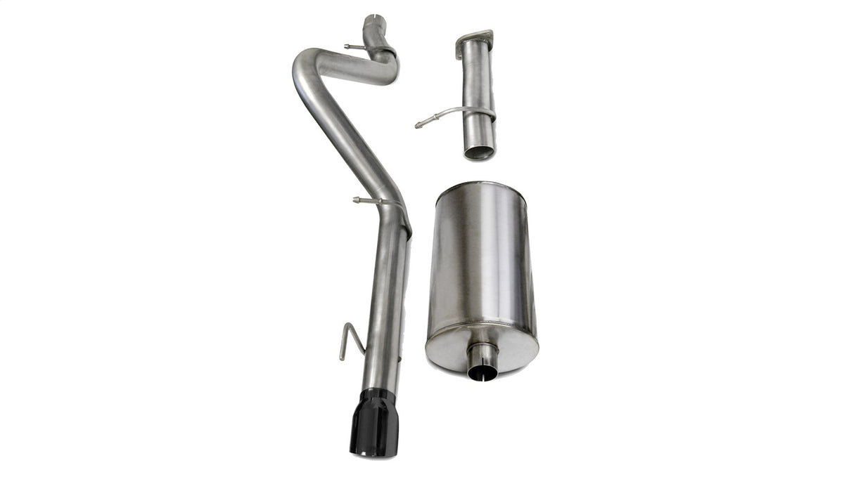 Corsa 2006-2008 Chevrolet Trailblazer SS 6.0L V8 Black Sport Cat-Back Exhaust - 14256BLK
