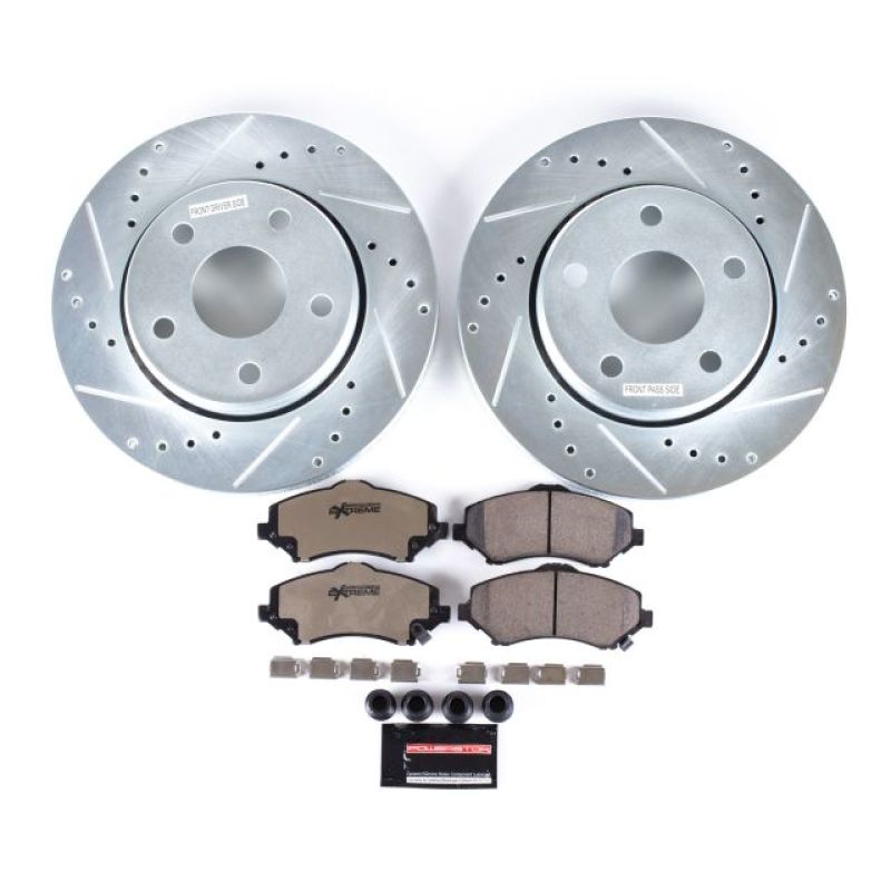 Power Stop 07-17 Jeep Wrangler Front Z36 Truck & Tow Brake Kit - K3097-36 for 2007-2018 Jeep Wrangler - front view