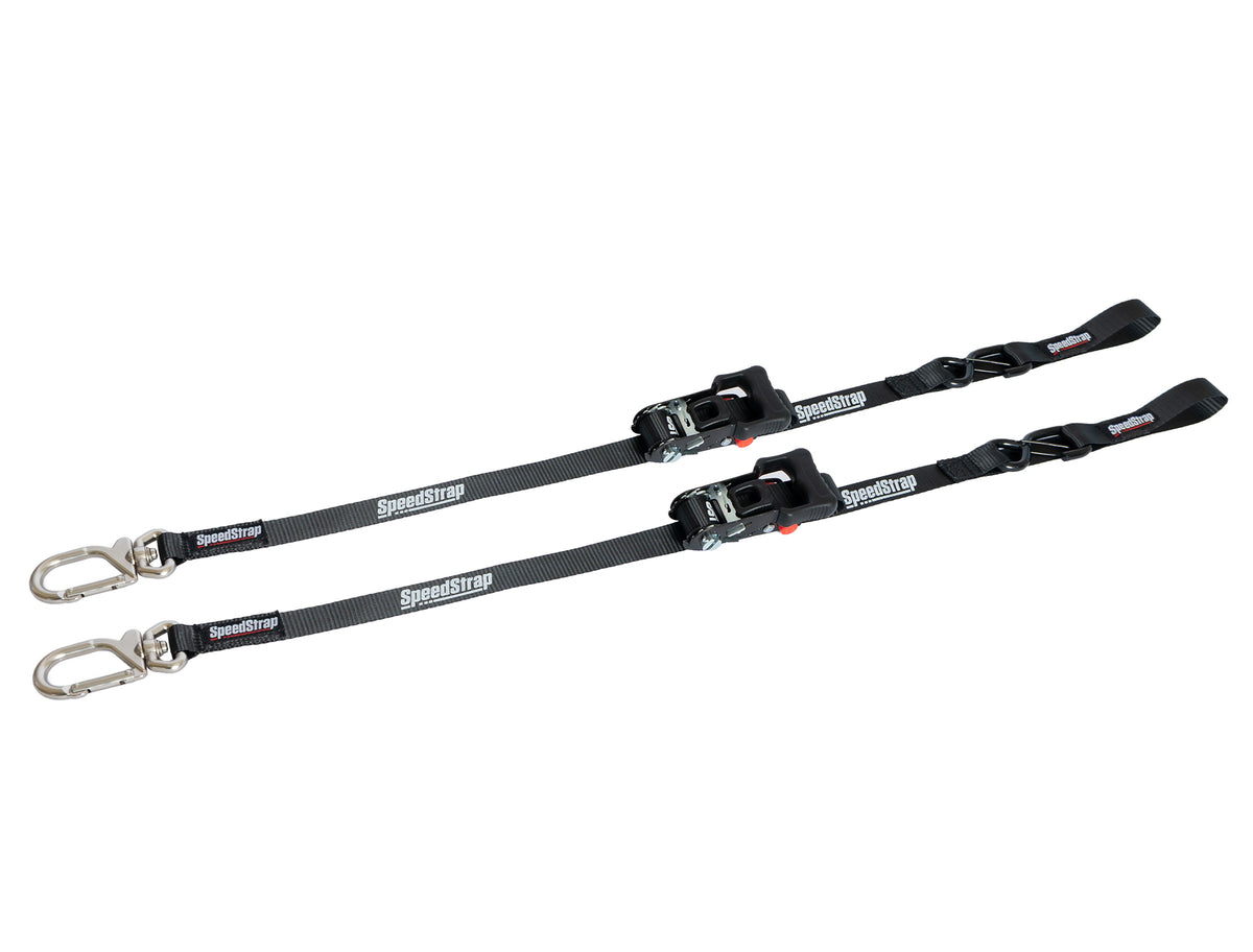Speedstrap 1.25IN x 7ft Motorcycle Tie-Downs w/ Sliding Ratchet (2-Pack) - 14300-2
