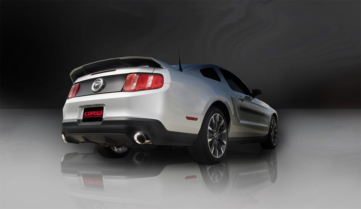 Corsa 2011-2014 Ford Mustang GT/Boss 302 5.0L V8 Polished Sport Axle-Back Exhaust - 14316