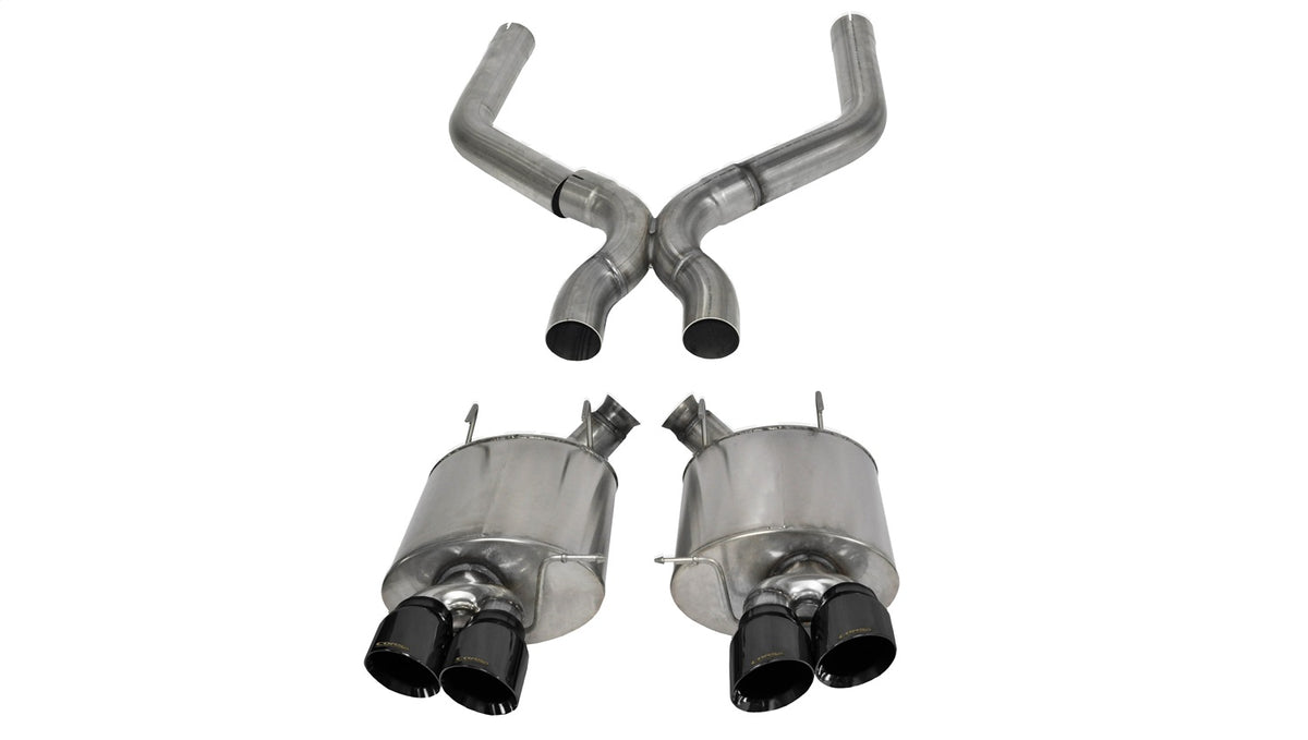 Corsa 2013-2014 Ford Mustang Shelby GT500 5.8L V8 Black Sport Axle-Back + XO Exhaust - 14323BLK