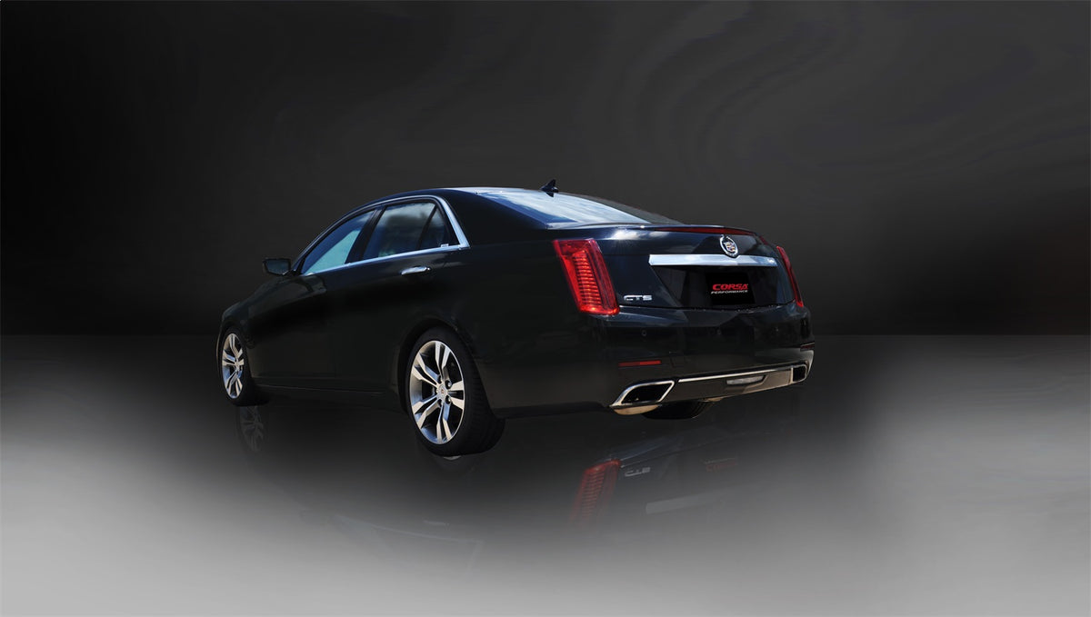 Corsa Sport Axle-Back Exhaust Dual Rear Polished Outlet 2014 Cadillac CTS Vsport 3.6L V6 Automatic - 14325