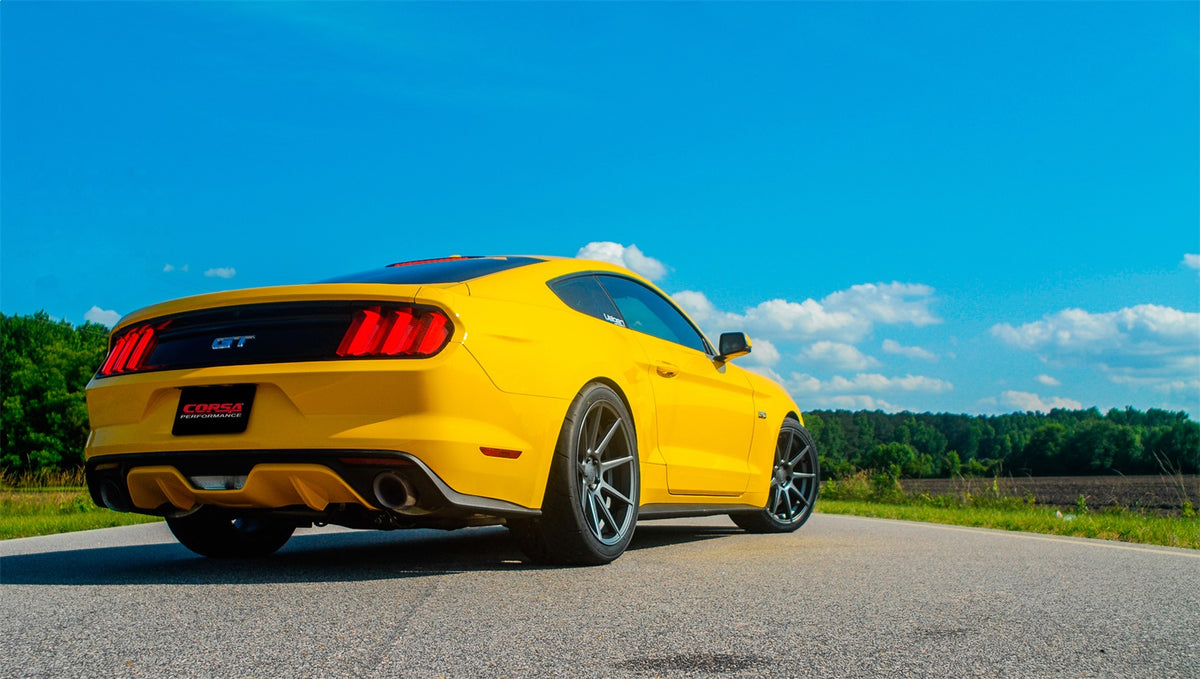 Corsa 2015-2017 Ford Mustang GT 5.0 3in Axle Back Exhaust Polish Dual Tips (Touring) - 14329