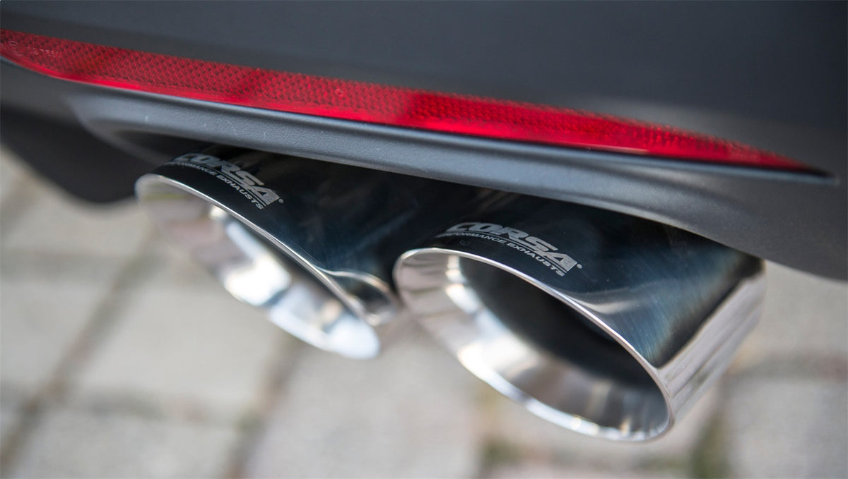 Corsa 2015-2017 Ford Mustang GT 5.0 3in Axle Back Exhaust Polish Quad Tips (Sport) - 14334