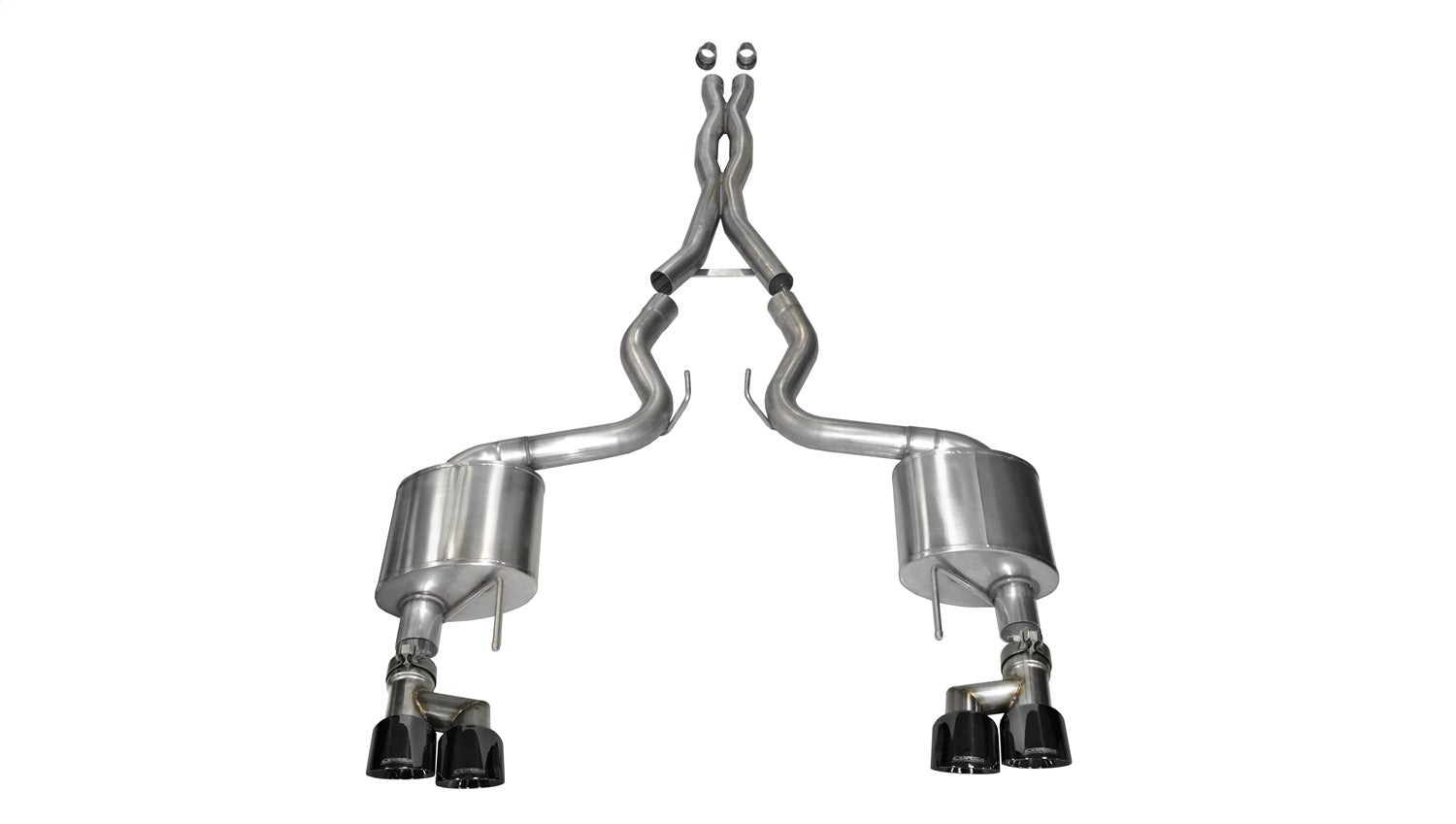 Corsa 15-16 Ford Mustang GT 5.0 3in Cat Back Exhaust Black Quad Tips (Xtreme) - 14335BLK