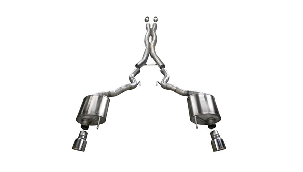 Corsa 2015-2017 Ford Mustang GT Convertible 5.0L V8 Polished Xtreme Dual Rear Exit Exhaust - 14342