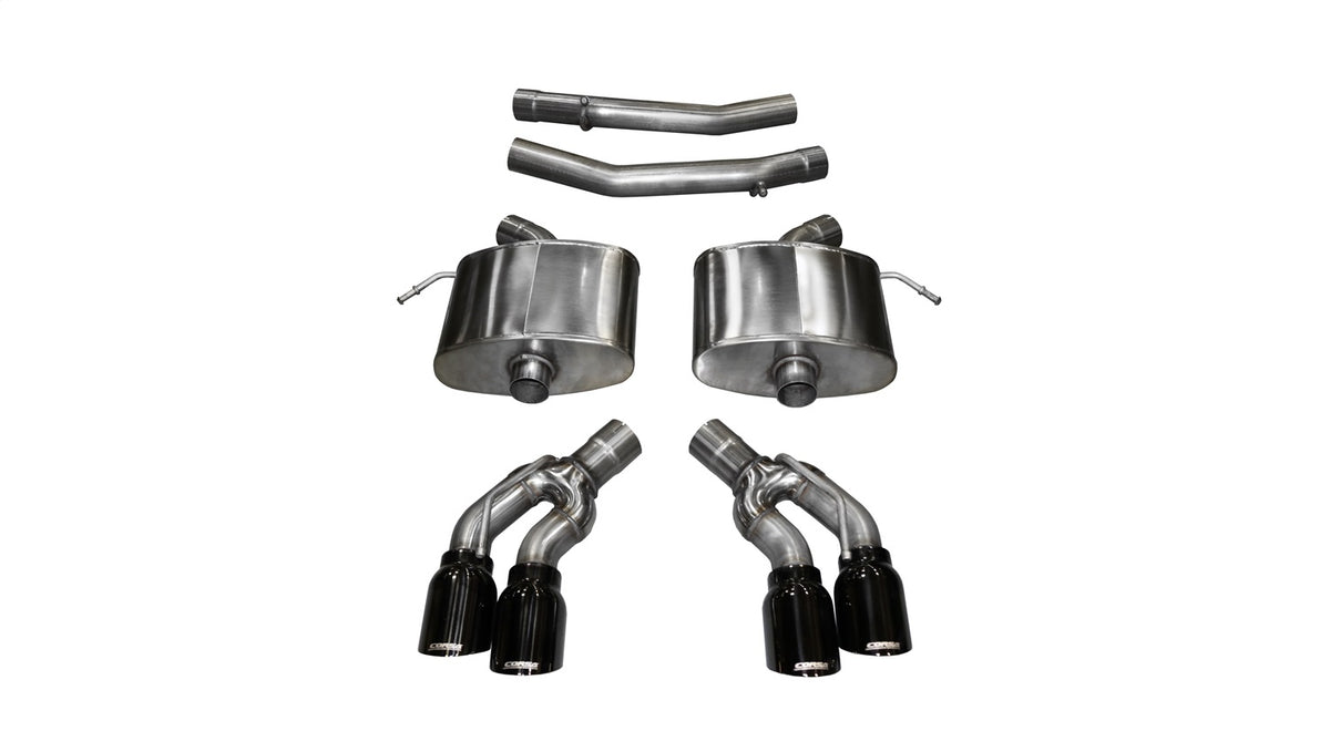 Corsa 2016-2019 Cadillac CTS V 6.2L V8 2.75in Black Sport Axle-Back Exhaust - 14357BLK