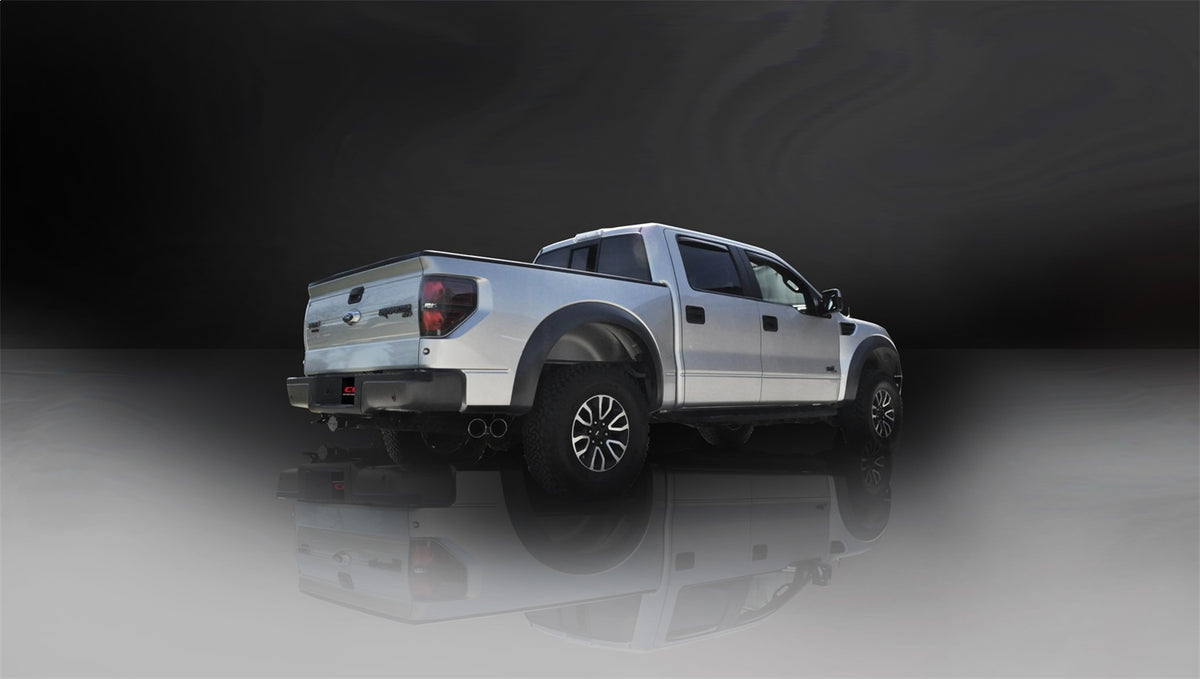 Corsa 2011-2014 Ford F-150 Raptor 6.2L V8 Polished Sport Cat-Back Exhaust - 14387