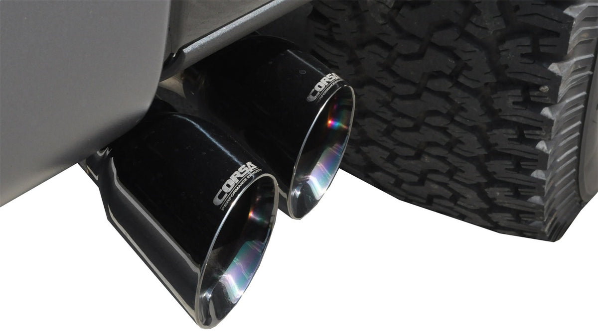 Corsa 2011-2014 Ford F-150 EcoBoost 3.5L V6 Black Sport Cat-Back Exhaust - 14392BLK