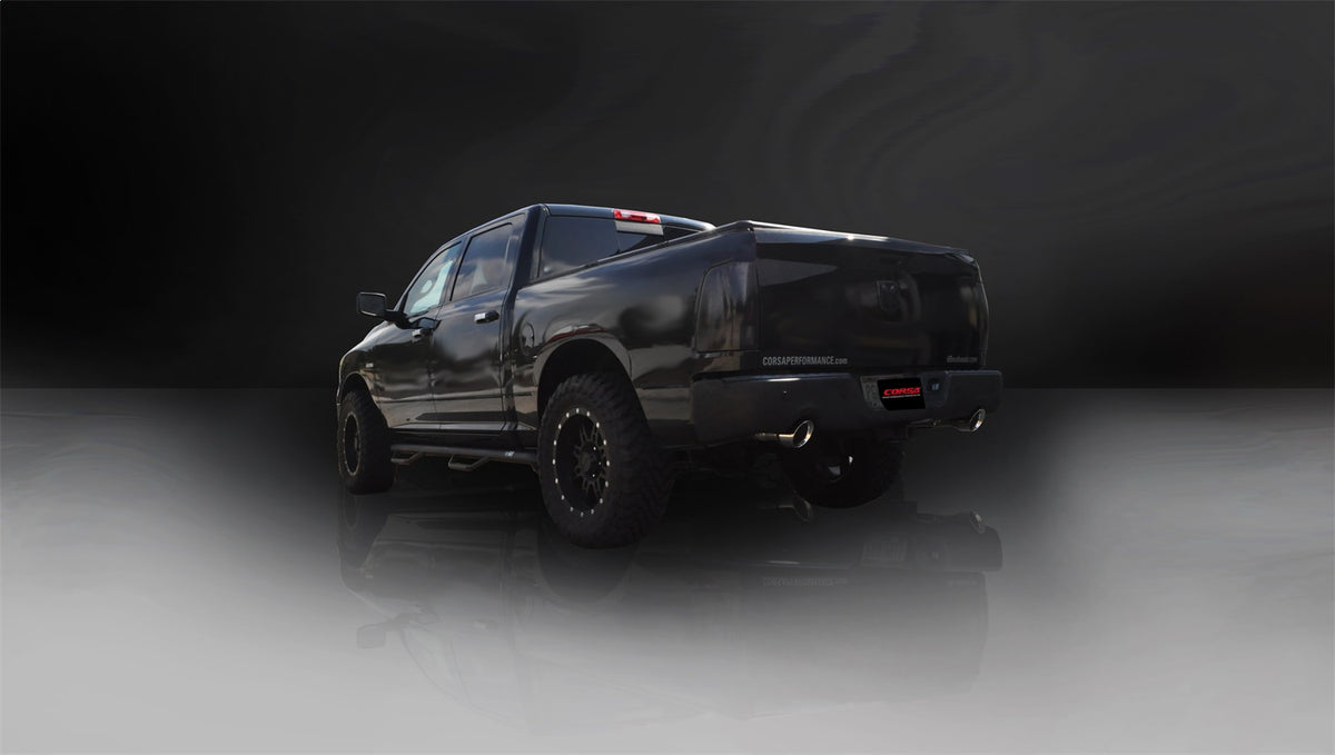 Corsa 09-14 Dodge Ram 1500 4.7L Quad/Crew Cab/Short Bed Polished Dual Exit Cat-Back Exhaust - 14405