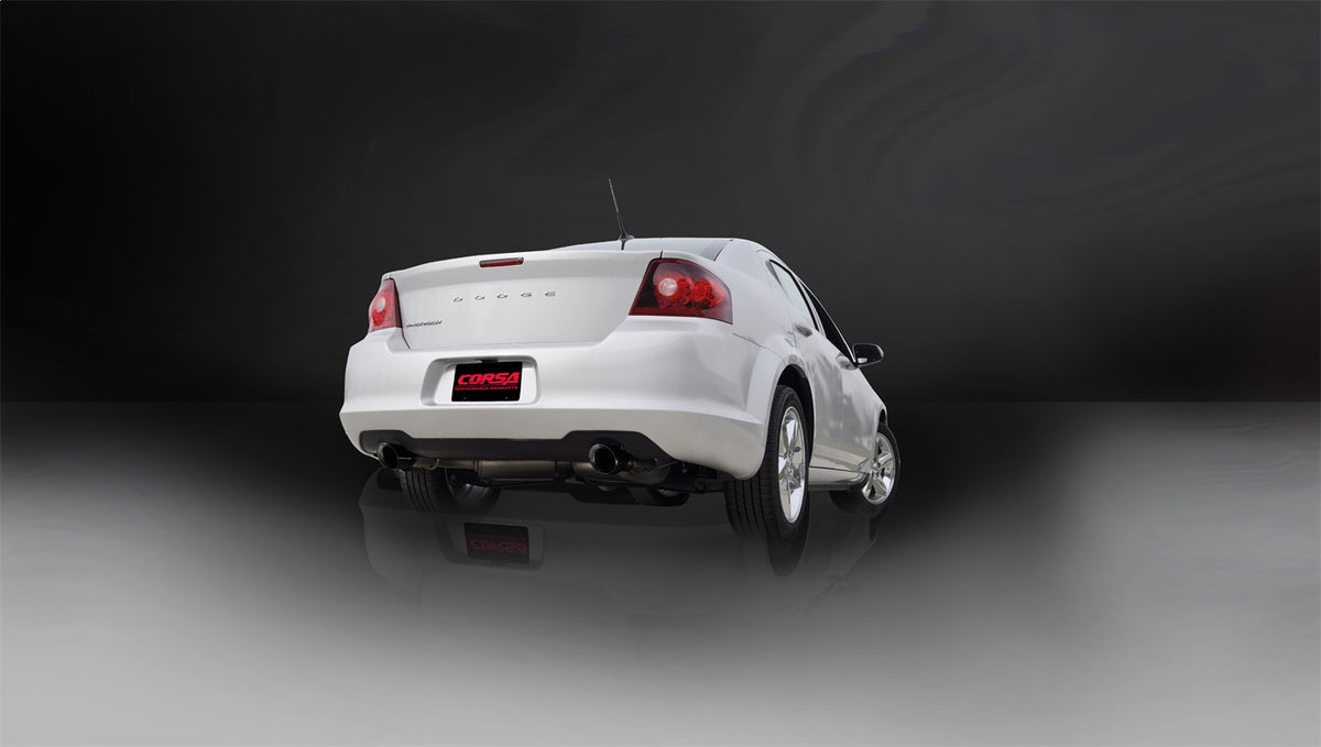 Corsa 2011-2014 Chrysler 200/Dodge Avenger V6 Black Sport Cat-Back Exhaust - 14413BLK