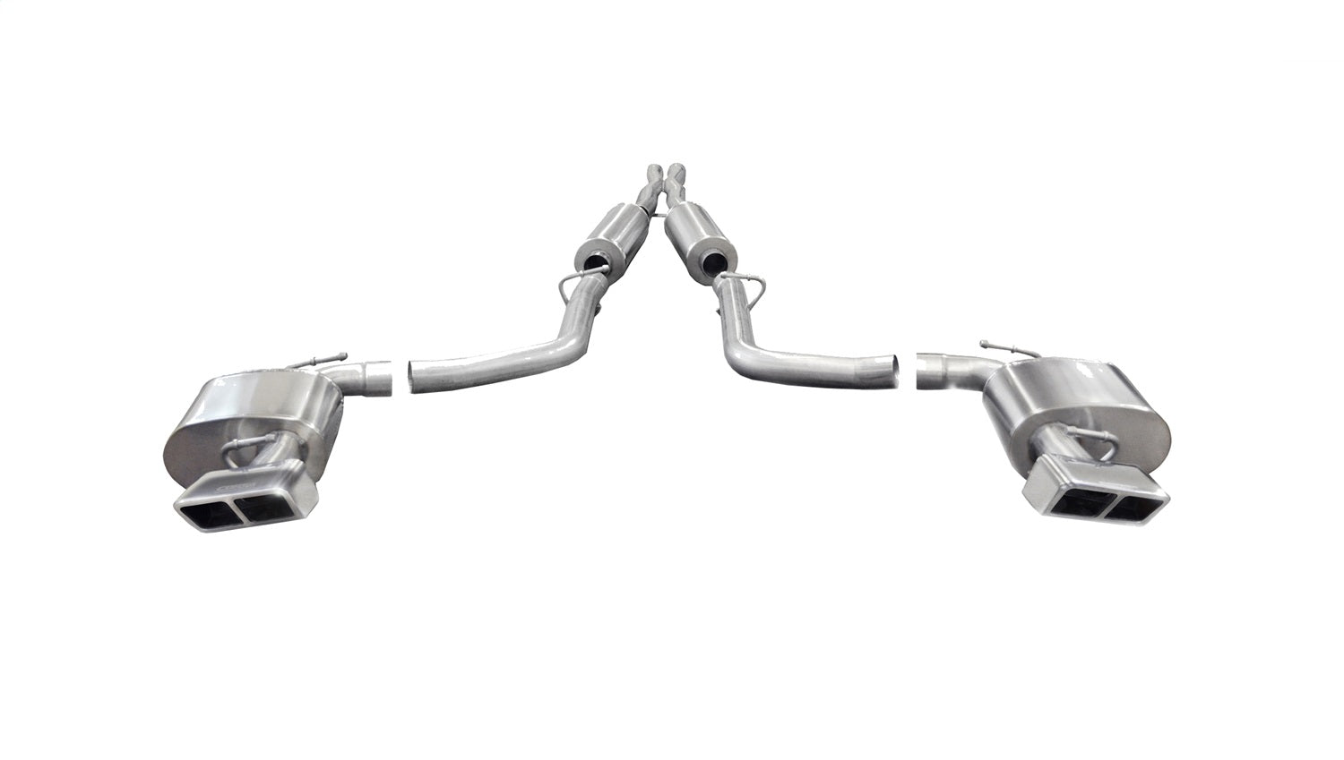 Corsa 2014-2014 Dodge Challenger SRT-8 6.4L V8 Auto Polished Xtreme Cat-Back Exhaust - 14427