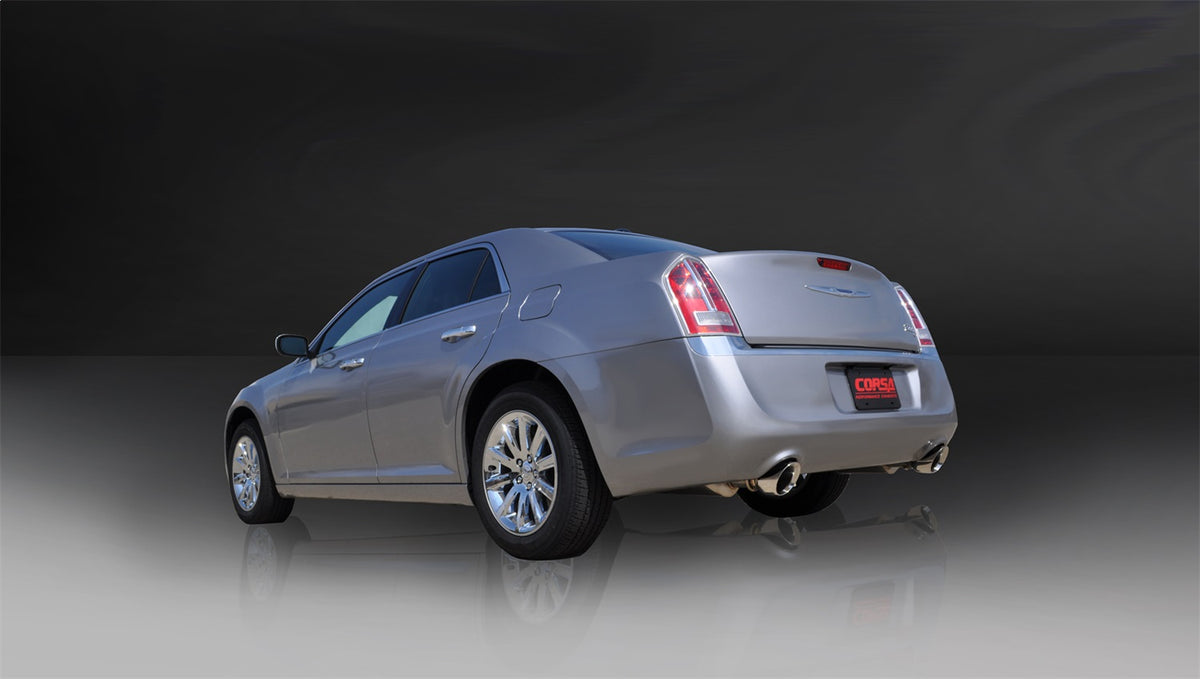 Corsa 2005-2010 Dodge Charger No Towing Hitch R/T 5.7L V8 Polished Xtreme Cat-Back Exhaust - 14439