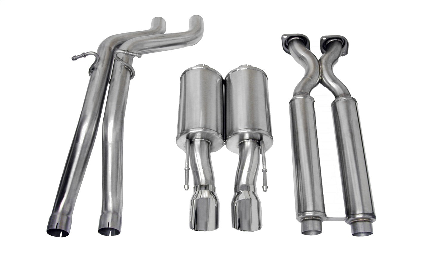 Corsa 2006-2010 Jeep Grand Cherokee 6.1L V8 Polished Sport Cat-Back Exhaust - 14451
