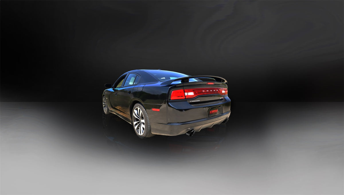 Corsa 2012-2014 Dodge Charger SRT-8 6.4L V8 Black Xtreme Cat-Back Exhaust - 14464BLK