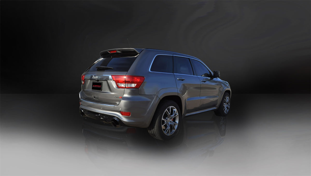 Corsa 2012-2013 Jeep Grand Cherokee 6.4L V8 Black Sport Cat-Back Exhaust - 14466BLK