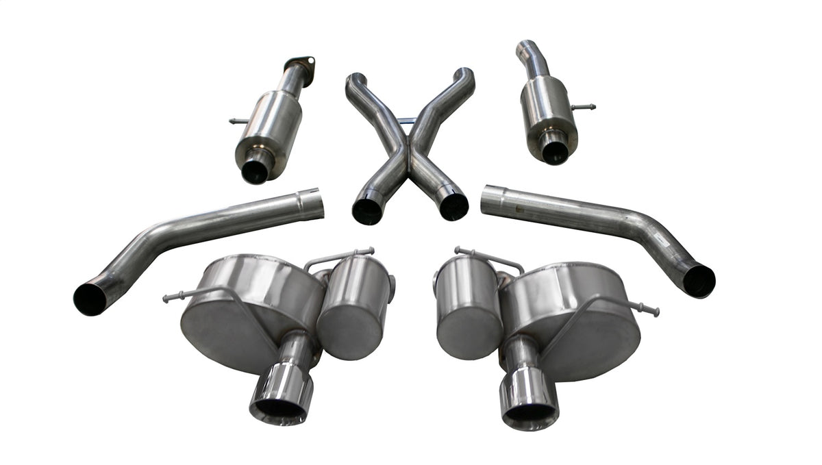 Corsa 2012-2013 Jeep Grand Cherokee 6.4L V8 Polished Sport Cat-Back Exhaust - 14466