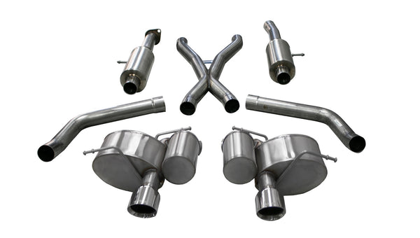 Corsa 2012-2013 Jeep Grand Cherokee 6.4L V8 Polished Sport Cat-Back Exhaust - 14466
