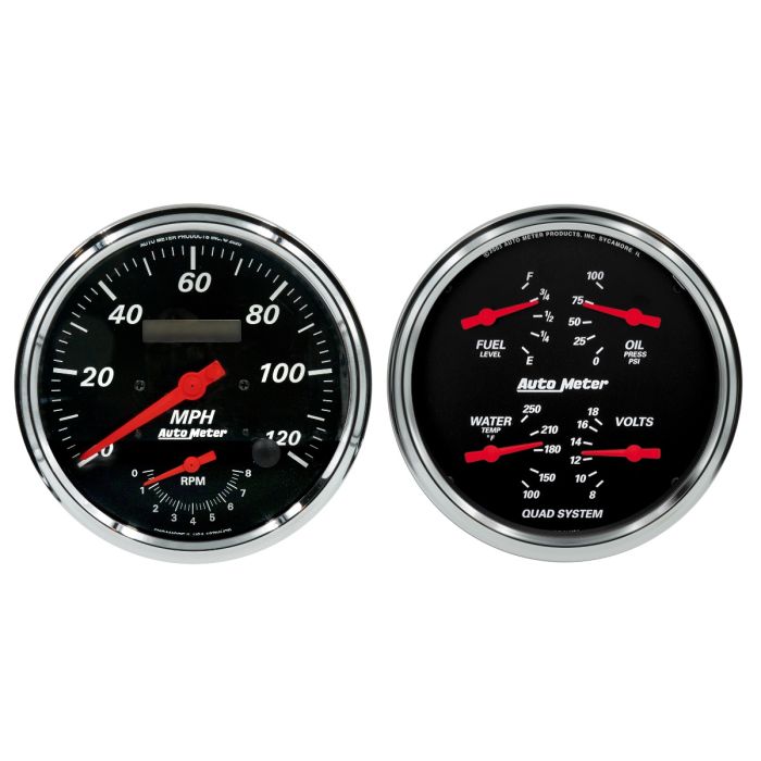 Autometer Designer Black Quad & Tach/Speedo 5in. - 2 Pc. - 1452
