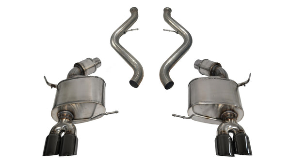 Corsa 2008-2012 BMW M3 Convertible E93 Black Sport Cat-Back Exhaust - 14568BLK
