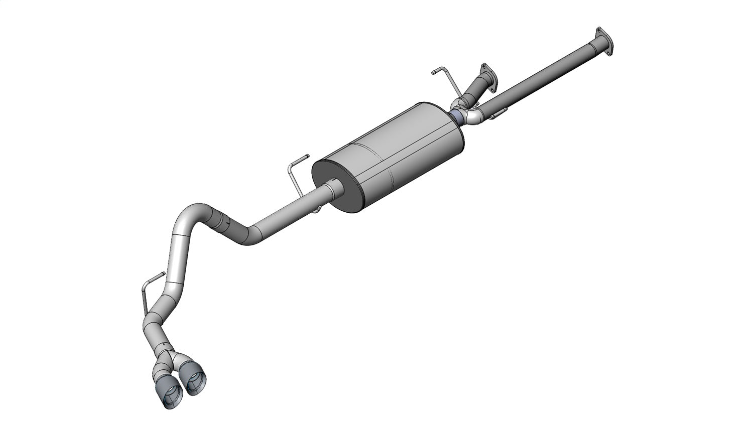 Corsa 2009-2010 Toyota Tundra 5.7L V8 3in Cat-Back Single Side w Twin 4in Black Pro-Series Tips - 14572BLK