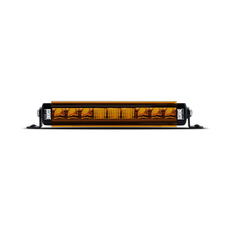 Borne Off-Road Light Bar Cover Single Row 10in Amber - BNLT-COV-SS10YL